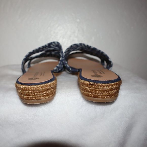 Eric Michael Blue/White Droplet Reese Suede Espadrille Sandals Women's Size 41 - Picture 3 of 9
